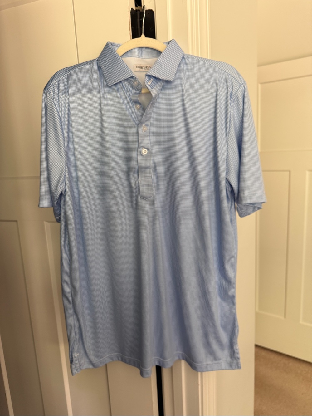Collars & co. Blue short sleeve polo shirt relaxed